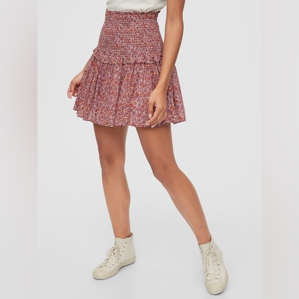 GAP Smocked Tiered Mini Skirt